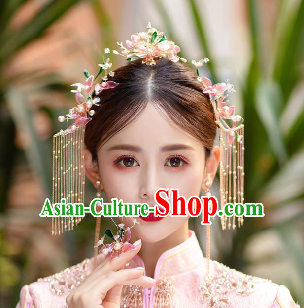 China Handmade Golden Tassel Hair Clasp Bride Hair Crown Traditional Wedding Hair Accessories China Handmade Golden Tassel Hair Clasp Bride Hair Crown Traditional Wedding Hair Accessories