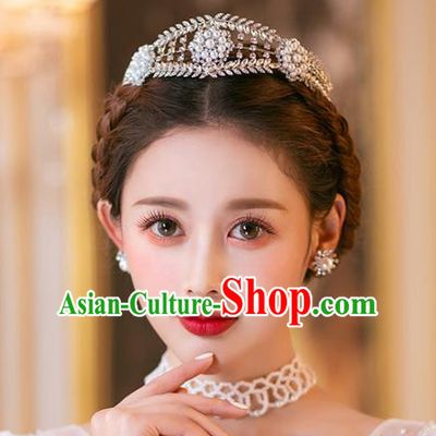 Top Wedding Crystal Royal Crown Wedding Jewelry Ornaments Handmade Princess Hair Accessories