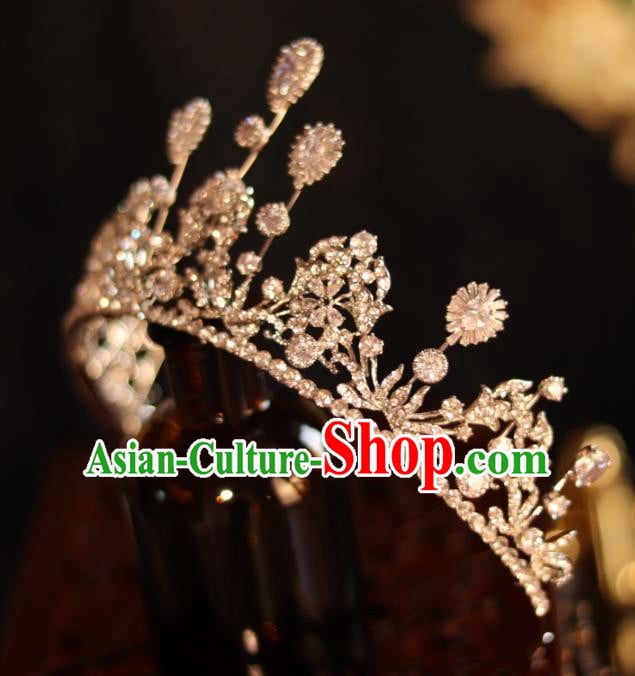 Top Bride Zircon Jewelry Ornaments Handmade Wedding Royal Crown Princess Crystal Hair Accessories Top Bride Zircon Jewelry Ornaments Handmade Wedding Royal Crown Princess Crystal Hair Accessories