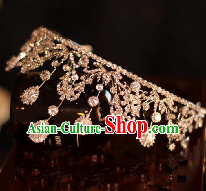 Top Bride Zircon Jewelry Ornaments Handmade Wedding Royal Crown Princess Crystal Hair Accessories Top Bride Zircon Jewelry Ornaments Handmade Wedding Royal Crown Princess Crystal Hair Accessories