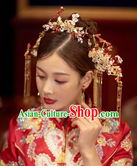China Traditional Wedding Hair Accessories Bride Hair Combs and Tassel Hairpins Hair Sticks China Traditional Wedding Hair Accessories Bride Hair Combs and Tassel Hairpins Hair Sticks