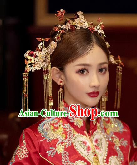 China Traditional Wedding Hair Accessories Bride Hair Combs and Tassel Hairpins Hair Sticks China Traditional Wedding Hair Accessories Bride Hair Combs and Tassel Hairpins Hair Sticks