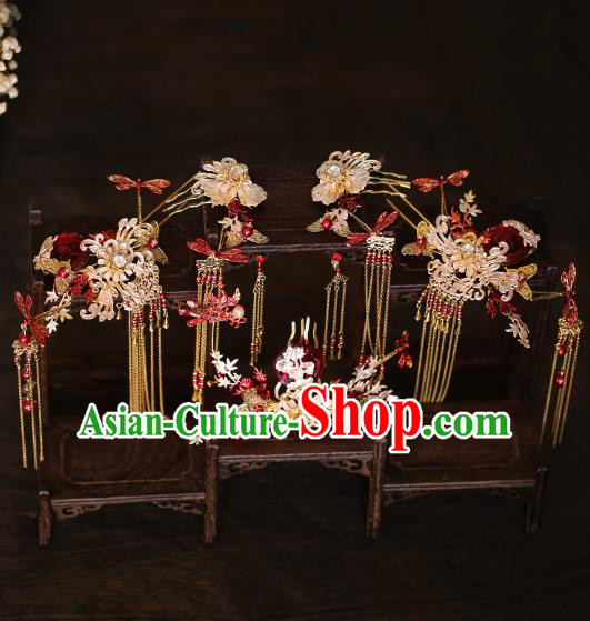 China Traditional Wedding Hair Accessories Bride Hair Combs and Tassel Hairpins Hair Sticks China Traditional Wedding Hair Accessories Bride Hair Combs and Tassel Hairpins Hair Sticks