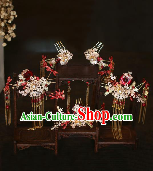 China Traditional Wedding Hair Accessories Bride Hair Combs and Tassel Hairpins Hair Sticks China Traditional Wedding Hair Accessories Bride Hair Combs and Tassel Hairpins Hair Sticks