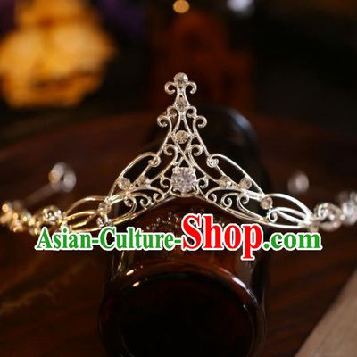 Top Grade Royal Crown Handmade Princess Hair Accessories Halloween Jewelry Ornaments