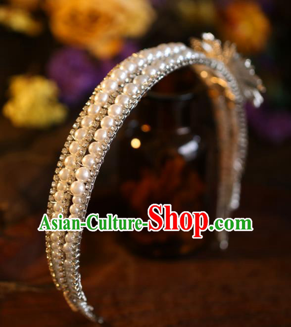 Top Grade Hair Accessories Bride Royal Crown Jewelry Wedding Ornaments Pearls Hair Clasp Top Grade Hair Accessories Bride Royal Crown Jewelry Wedding Ornaments Pearls Hair Clasp