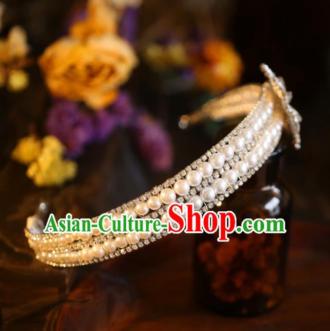Top Grade Hair Accessories Bride Royal Crown Jewelry Wedding Ornaments Pearls Hair Clasp Top Grade Hair Accessories Bride Royal Crown Jewelry Wedding Ornaments Pearls Hair Clasp