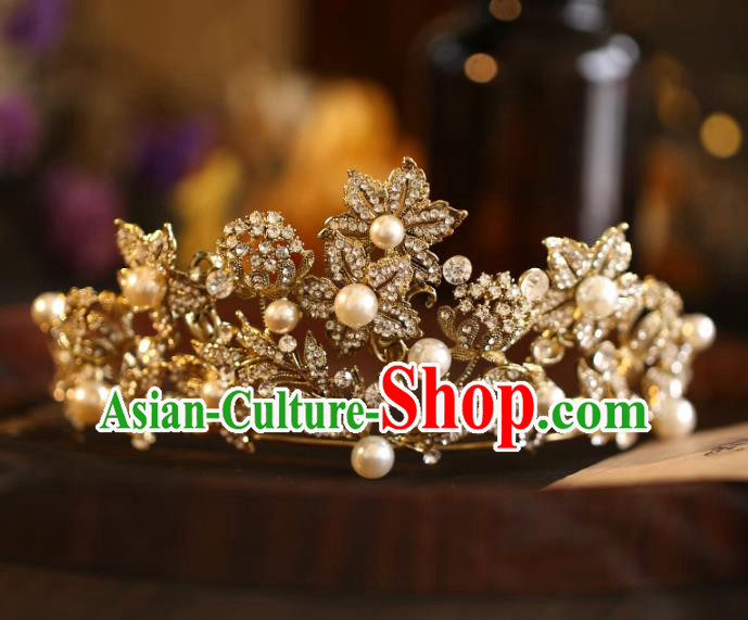 Top Grade Baroque Court Hair Accessories Wedding Jewelry Ornaments Bride Royal Crown