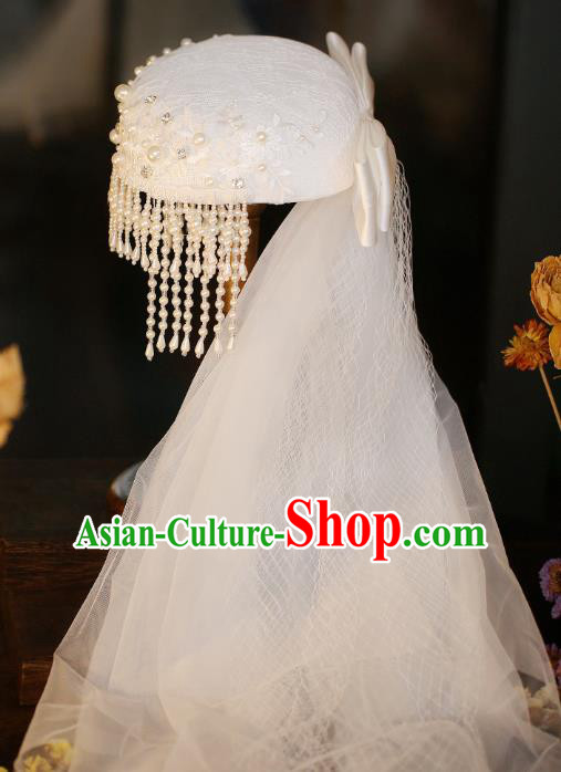 Top Grade French Bride Hair Accessories European Wedding Lace Hat Headwear Top Grade French Bride Hair Accessories European Wedding Lace Hat Headwear