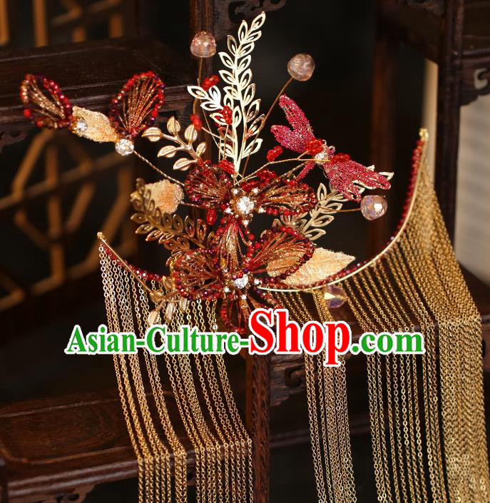 China Traditional Wedding Tassel Hairpins Bride Hair Accessories Hair Sticks China Traditional Wedding Tassel Hairpins Bride Hair Accessories Hair Sticks