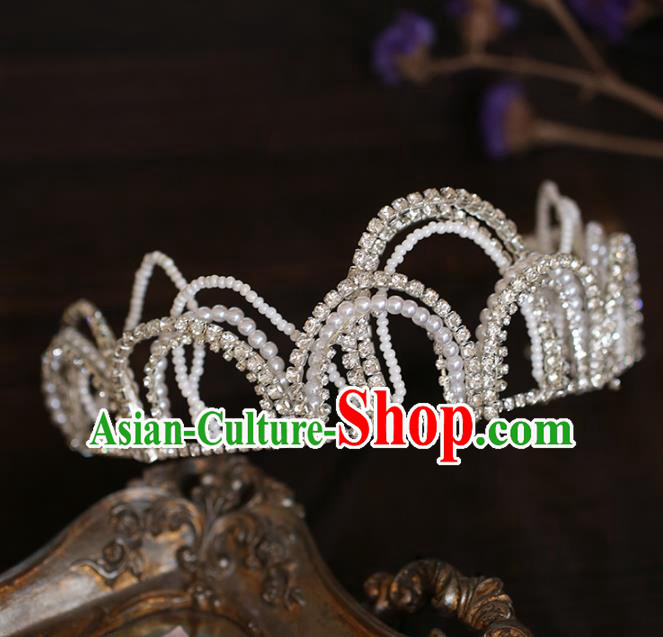 Top Grade European Wedding Crystal Royal Crown Bride Hair Accessories Beads Headwear Top Grade European Wedding Crystal Royal Crown Bride Hair Accessories Beads Headwear