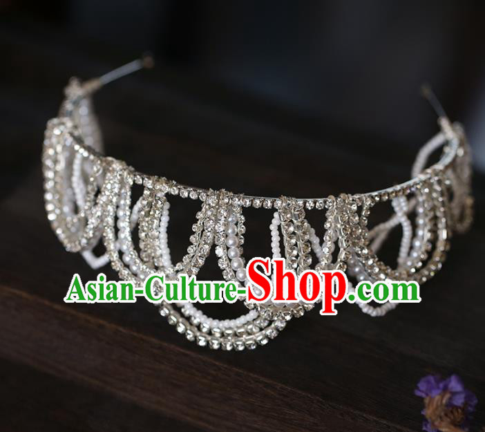 Top Grade European Wedding Crystal Royal Crown Bride Hair Accessories Beads Headwear Top Grade European Wedding Crystal Royal Crown Bride Hair Accessories Beads Headwear