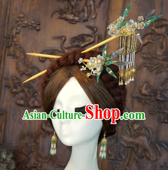 China Ancient Swordswoman Bamboo Hairpins Hair Accessories Traditional Hanfu Hair Sticks China Ancient Swordswoman Bamboo Hairpins Hair Accessories Traditional Hanfu Hair Sticks