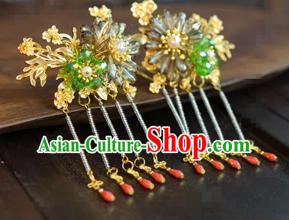 China Ancient Bride Hair Accessories Traditional Wedding Xiuhe Suit Tassel Hairpins Complete Set China Ancient Bride Hair Accessories Traditional Wedding Xiuhe Suit Tassel Hairpins Complete Set