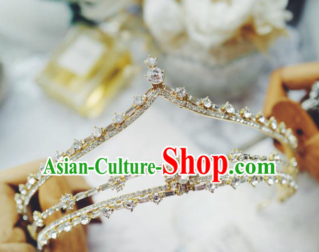 European Wedding Bride Hair Accessories Crystal Hair Clasp Baroque Retro Zircon Royal Crown European Wedding Bride Hair Accessories Crystal Hair Clasp Baroque Retro Zircon Royal Crown