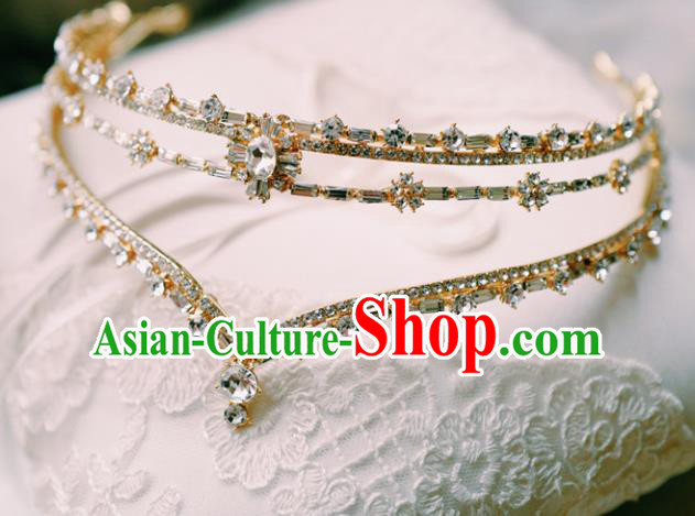 European Wedding Bride Hair Accessories Crystal Hair Clasp Baroque Retro Zircon Royal Crown European Wedding Bride Hair Accessories Crystal Hair Clasp Baroque Retro Zircon Royal Crown