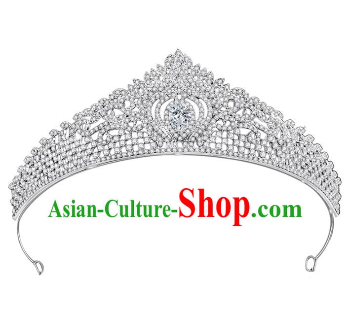 Baroque Princess Retro Royal Crown Crystal Hair Clasp European Wedding Bride Hair Accessories Baroque Princess Retro Royal Crown Crystal Hair Clasp European Wedding Bride Hair Accessories