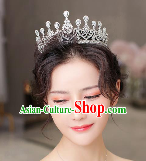 European Queen Zircon Hair Clasp Handmade Wedding Bride Hair Accessories Baroque Royal Crown European Queen Zircon Hair Clasp Handmade Wedding Bride Hair Accessories Baroque Royal Crown