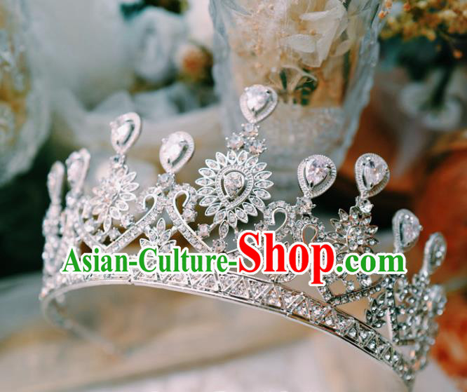 European Queen Zircon Hair Clasp Handmade Wedding Bride Hair Accessories Baroque Royal Crown European Queen Zircon Hair Clasp Handmade Wedding Bride Hair Accessories Baroque Royal Crown