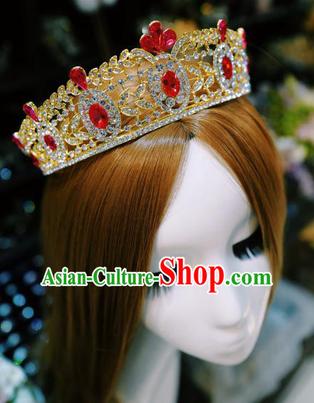 Handmade European Wedding Golden Royal Crown Baroque Bride Hair Accessories Headwear Handmade European Wedding Golden Royal Crown Baroque Bride Hair Accessories Headwear
