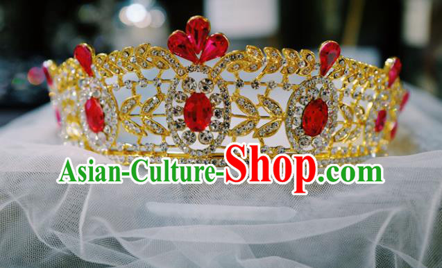 Handmade European Wedding Golden Royal Crown Baroque Bride Hair Accessories Headwear Handmade European Wedding Golden Royal Crown Baroque Bride Hair Accessories Headwear