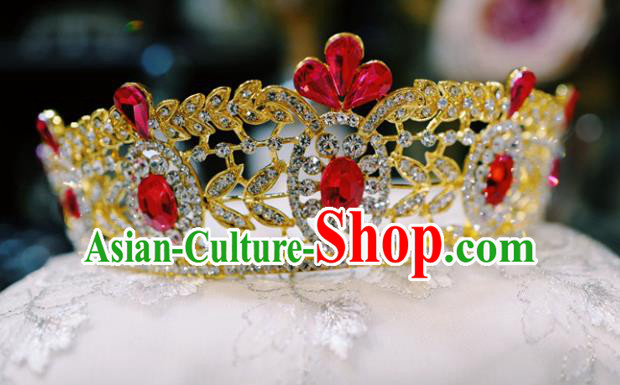 Handmade European Wedding Golden Royal Crown Baroque Bride Hair Accessories Headwear Handmade European Wedding Golden Royal Crown Baroque Bride Hair Accessories Headwear