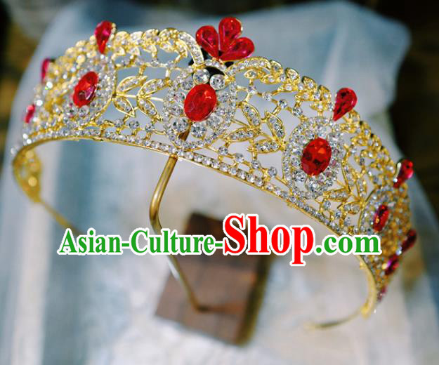 Handmade European Wedding Golden Royal Crown Baroque Bride Hair Accessories Headwear Handmade European Wedding Golden Royal Crown Baroque Bride Hair Accessories Headwear