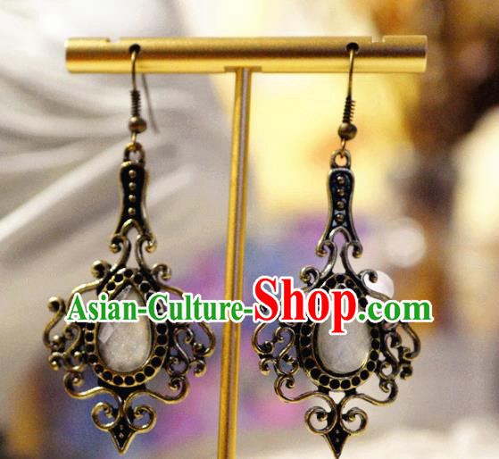 Top Grade Baroque Bride Ear Jewelry European Black Earrings Accessories Top Grade Baroque Bride Ear Jewelry European Black Earrings Accessories