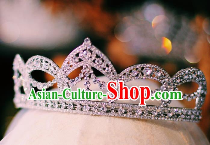 Handmade Baroque Bride Royal Crown European Court Princess Headwear Wedding Crystal Hair Accessories Handmade Baroque Bride Royal Crown European Court Princess Headwear Wedding Crystal Hair Accessories