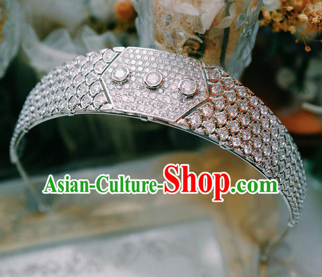 Handmade Wedding Luxury Jewelry Accessories Baroque Zircon Royal Crown European Princess Headwear Handmade Wedding Luxury Jewelry Accessories Baroque Zircon Royal Crown European Princess Headwear