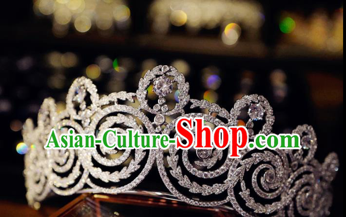 Baroque Zircon Royal Crown European Princess Headwear Handmade Wedding Luxury Jewelry Accessories Baroque Zircon Royal Crown European Princess Headwear Handmade Wedding Luxury Jewelry Accessories