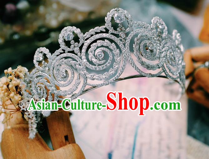 Baroque Zircon Royal Crown European Princess Headwear Handmade Wedding Luxury Jewelry Accessories Baroque Zircon Royal Crown European Princess Headwear Handmade Wedding Luxury Jewelry Accessories