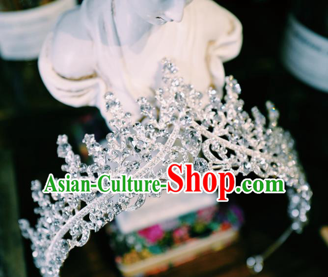 Retro European Wedding Royal Crown Handmade Court Hair Accessories Baroque Princess Zircon Headwear Retro European Wedding Royal Crown Handmade Court Hair Accessories Baroque Princess Zircon Headwear