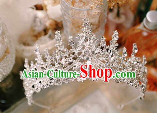 Retro European Wedding Royal Crown Handmade Court Hair Accessories Baroque Princess Zircon Headwear Retro European Wedding Royal Crown Handmade Court Hair Accessories Baroque Princess Zircon Headwear