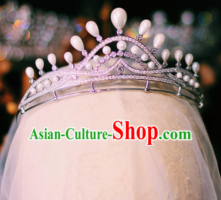 European Wedding Bride Hair Accessories Court Hair Jewelry Baroque Princess Zircon Royal Crown