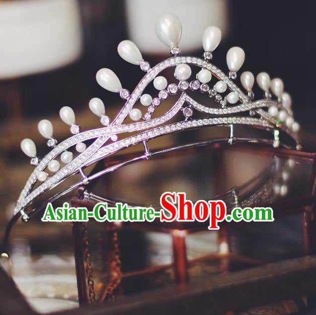 European Wedding Bride Hair Accessories Court Hair Jewelry Baroque Princess Zircon Royal Crown
