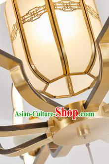 Chinese Traditional Brass Ceiling Lamp Handmade Classical Ceramics Vases Lantern Chinese Traditional Brass Ceiling Lamp Handmade Classical Ceramics Vases Lantern