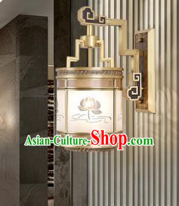 Top Grade Chinese Traditional Handmade Brass Wall Lantern Classical Printing Lotus Palace Lanterns Top Grade Chinese Traditional Handmade Brass Wall Lantern Classical Printing Lotus Palace Lanterns