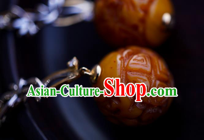 Top Grade Chinese Handmade Beeswax Ear Jewelry Accessories Traditional Classical Earrings Top Grade Chinese Handmade Beeswax Ear Jewelry Accessories Traditional Classical Earrings