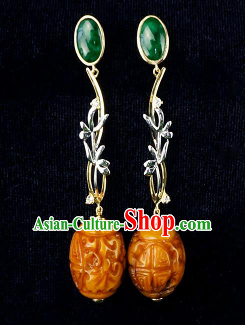 Top Grade Chinese Traditional Classical Argent Orchid Earrings Handmade Beeswax Ear Jewelry Accessories Top Grade Chinese Traditional Classical Argent Orchid Earrings Handmade Beeswax Ear Jewelry Accessories