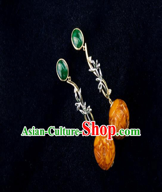 Top Grade Chinese Traditional Classical Argent Orchid Earrings Handmade Beeswax Ear Jewelry Accessories Top Grade Chinese Traditional Classical Argent Orchid Earrings Handmade Beeswax Ear Jewelry Accessories