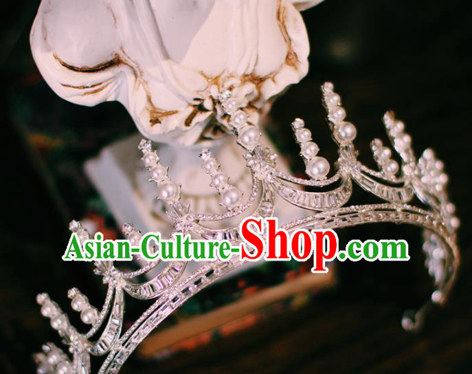 Baroque Bride Crystal Royal Crown Handmade Wedding Jewelry Accessories European Princess Birthday Headwear Baroque Bride Crystal Royal Crown Handmade Wedding Jewelry Accessories European Princess Birthday Headwear