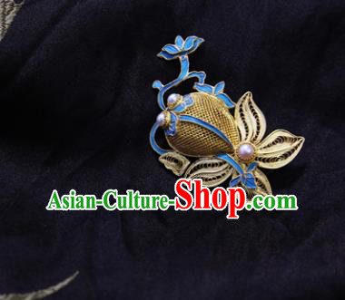 China Classical Cheongsam Goldfish Brooch Traditional Handmade Pearls Breastpin China Classical Cheongsam Goldfish Brooch Traditional Handmade Pearls Breastpin