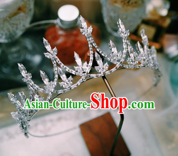 Handmade Crystal Jewelry Accessories European Princess Headwear Baroque Bride Wedding Zircon Royal Crown Handmade Crystal Jewelry Accessories European Princess Headwear Baroque Bride Wedding Zircon Royal Crown