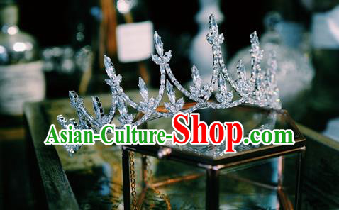 Handmade Crystal Jewelry Accessories European Princess Headwear Baroque Bride Wedding Zircon Royal Crown Handmade Crystal Jewelry Accessories European Princess Headwear Baroque Bride Wedding Zircon Royal Crown