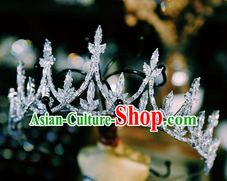 Handmade Crystal Jewelry Accessories European Princess Headwear Baroque Bride Wedding Zircon Royal Crown Handmade Crystal Jewelry Accessories European Princess Headwear Baroque Bride Wedding Zircon Royal Crown