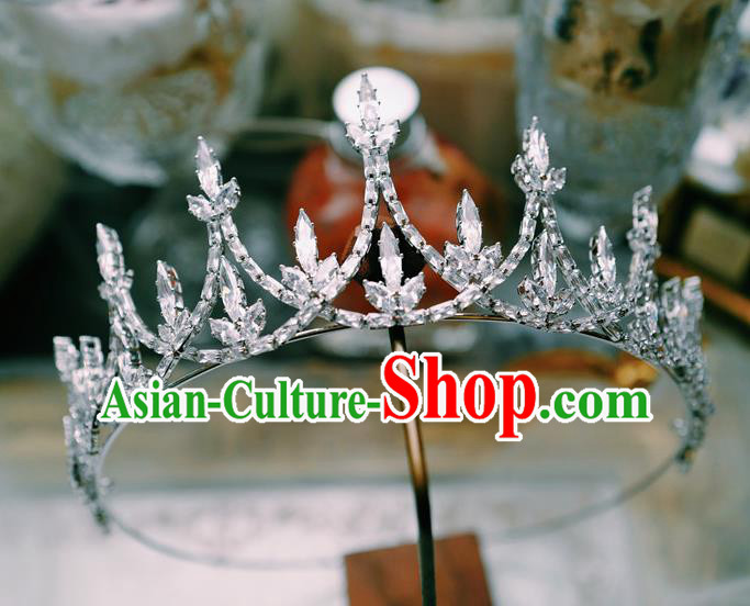 Handmade Crystal Jewelry Accessories European Princess Headwear Baroque Bride Wedding Zircon Royal Crown Handmade Crystal Jewelry Accessories European Princess Headwear Baroque Bride Wedding Zircon Royal Crown