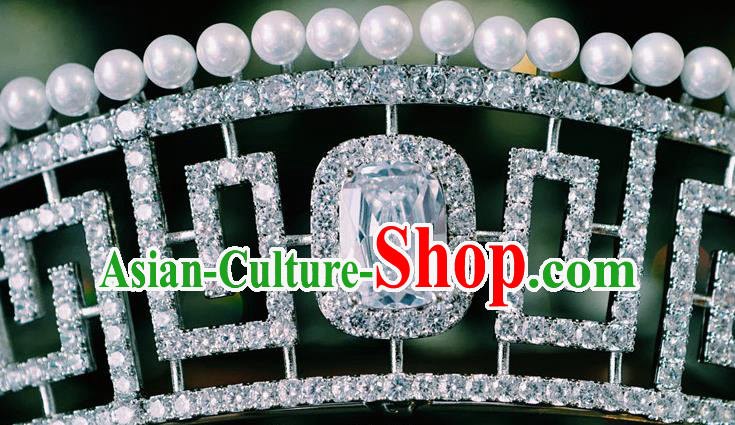 Handmade Baroque Queen Wedding Luxury Zircon Royal Crown European Princess Headwear Jewelry Accessories Handmade Baroque Queen Wedding Luxury Zircon Royal Crown European Princess Headwear Jewelry Accessories