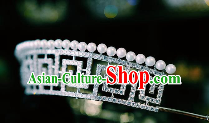 Handmade Baroque Queen Wedding Luxury Zircon Royal Crown European Princess Headwear Jewelry Accessories Handmade Baroque Queen Wedding Luxury Zircon Royal Crown European Princess Headwear Jewelry Accessories