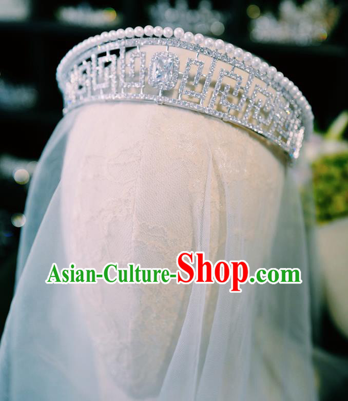Handmade Baroque Queen Wedding Luxury Zircon Royal Crown European Princess Headwear Jewelry Accessories Handmade Baroque Queen Wedding Luxury Zircon Royal Crown European Princess Headwear Jewelry Accessories